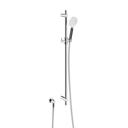 Hotbath M308AB – Glijstang 90 cm met wandaansluitbocht, doucheslang 1,5 mtr en handdouche – Verouderd messing
