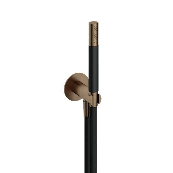 Hotbath M440AB – Handdouche met wandsteun + uitlaat en doucheslang 1,5 mtr – Verouderd messing