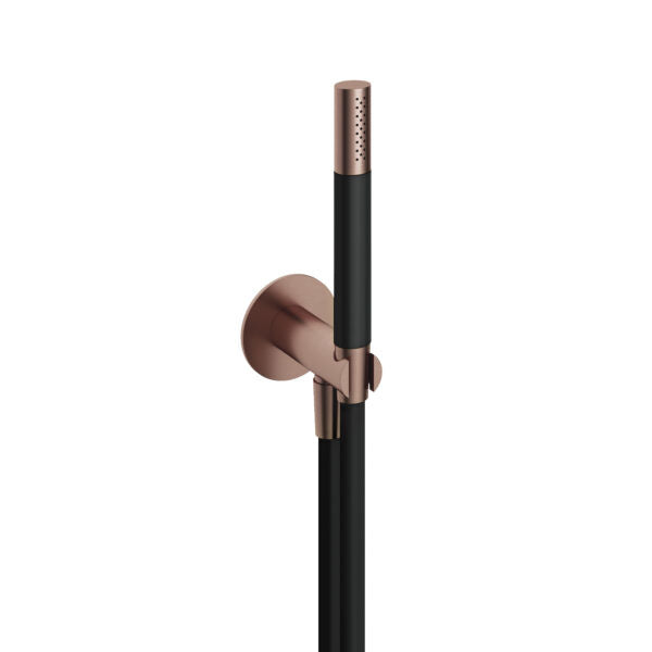 Hotbath M440BCP – Handdouche met wandsteun + uitlaat en doucheslang 1,5 mtr – Geborsteld koper PVD