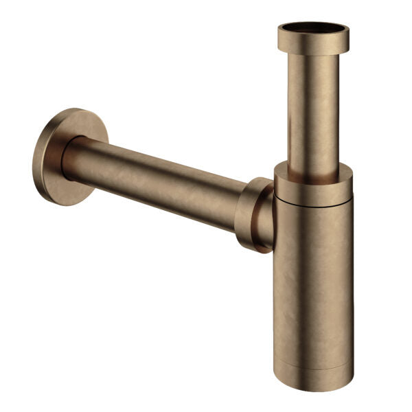 Hotbath P035AB – Wastafel sifon rond – Verouderd messing