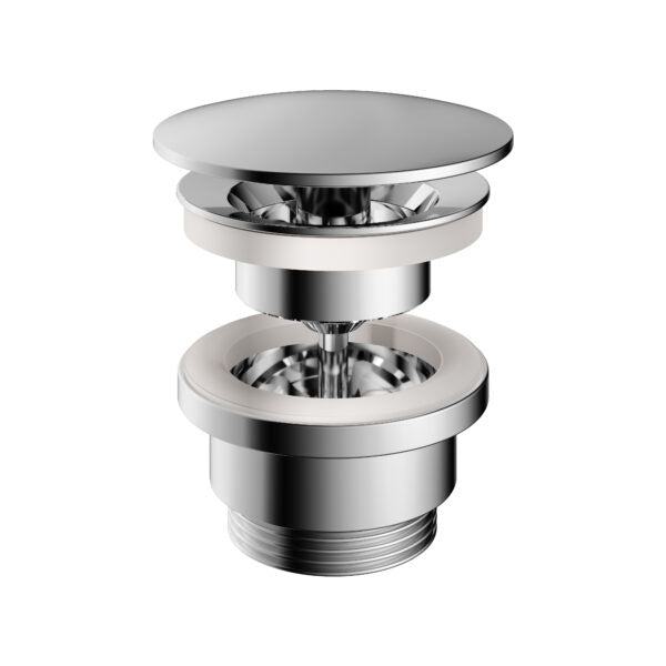 Hotbath P708CR – Always open plug met schroef rond – Chroom