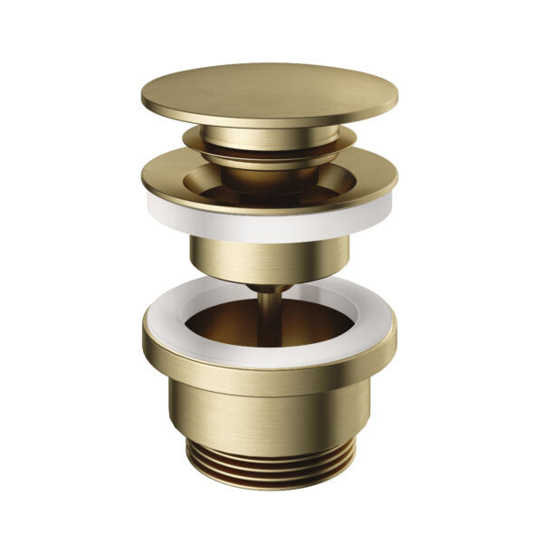 Hotbath P710BB – Clickplug met schroef rond – Geborsteld messing