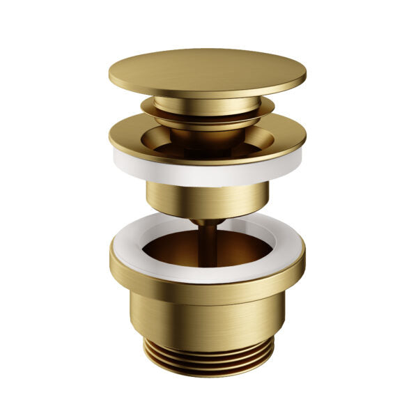 Hotbath P710BBP – Clickplug met schroef rond – Geborsteld messing PVD