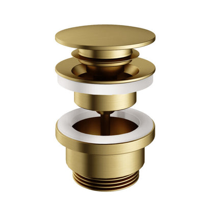 Hotbath P710BBP – Clickplug met schroef rond – Geborsteld messing PVD
