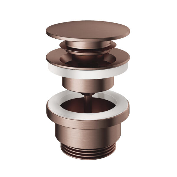 Hotbath P710BCP – Clickplug met schroef rond – Geborsteld koper PVD