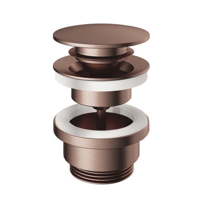 Hotbath P710BCP – Clickplug met schroef rond – Geborsteld koper PVD