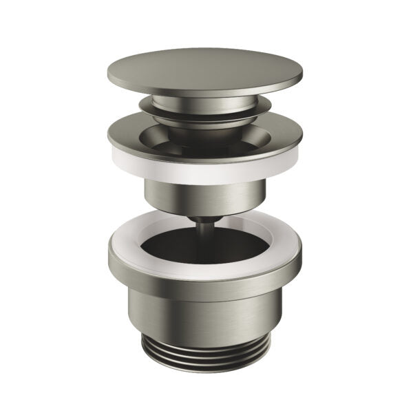 Hotbath P710GN – Clickplug met schroef rond – Geborsteld nikkel