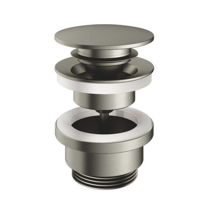 Hotbath P710GN – Clickplug met schroef rond – Geborsteld nikkel