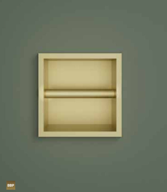 Hotbath PH016TB – Inbouw toiletrol houder 16x16x12,6cm – Tuscan bronze