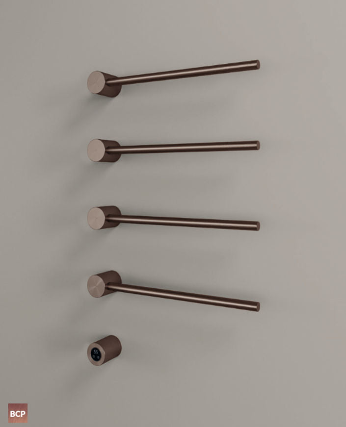 Hotbath RARH50-4GN – set van 4 rails RARH50 ROUND 50 cm met separate schakelaar excl inbouw element – Geborsteld nikkel