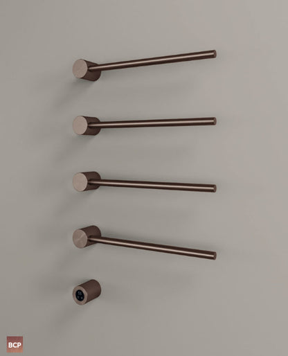 Hotbath RARH50-4GN – set van 4 rails RARH50 ROUND 50 cm met separate schakelaar excl inbouw element – Geborsteld nikkel