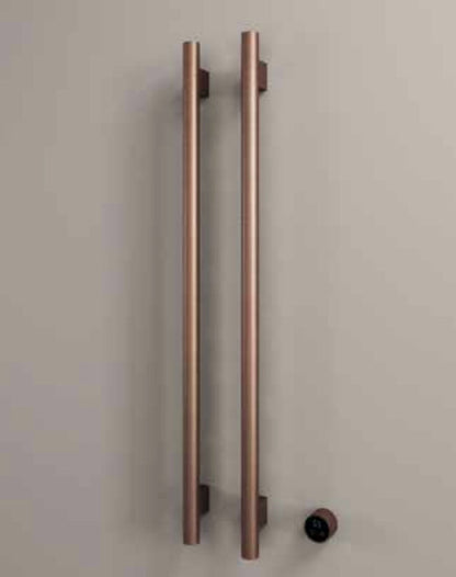 Hotbath RARV135-2BGP – set van 2 rails  RARV135 ROUND135 cm met separate schakelaar excl inbouw element – Geborsteld gunmetal PVD