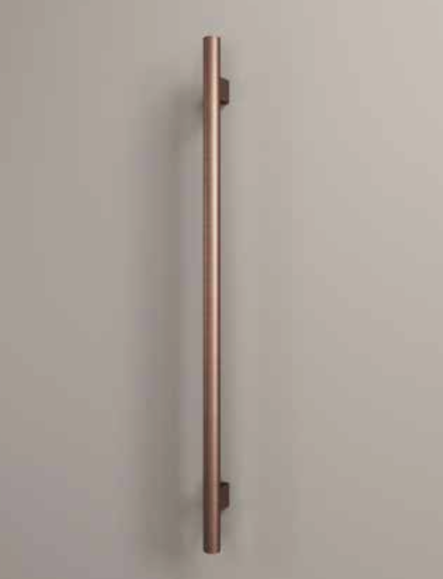 Hotbath RARVM135GN – rails  RARVM135 ROUND135 cm met geintegreerde schakelaar, single mouting – Geborsteld nikkel