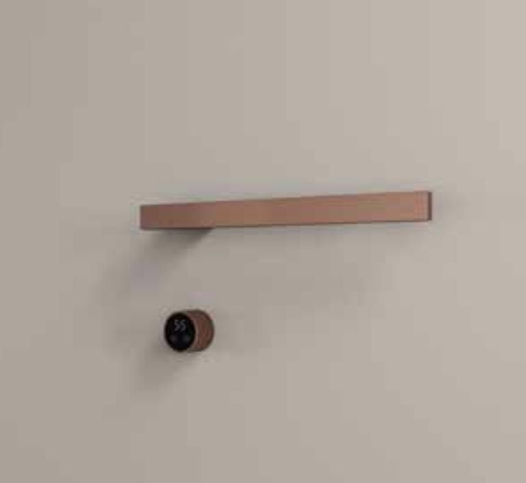 Hotbath RAS50-1GN – set van 1 rails RAS50 SQUARE 50 cm met separate schakelaar excl inbouw element – Geborsteld nikkel