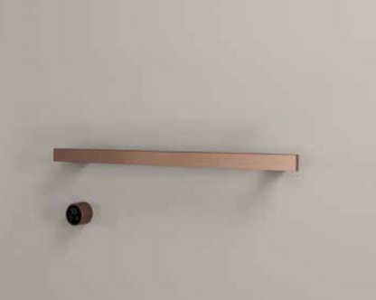 Hotbath RAS80-1BBP – set van 1 rails RAS80 SQUARE 80 cm met separate schakelaar excl inbouw element – Geborsteld messing PVD