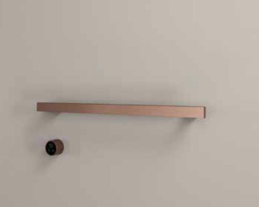 Hotbath RAS80-1GN – set van 1 rails RAS80 SQUARE 80 cm met separate schakelaar excl inbouw element – Geborsteld nikkel