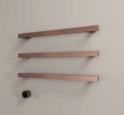 Hotbath RAS80-3BBP – set van 3 rails RAS80 SQUARE 80 cm met separate schakelaar excl inbouw element – Geborsteld messing PVD