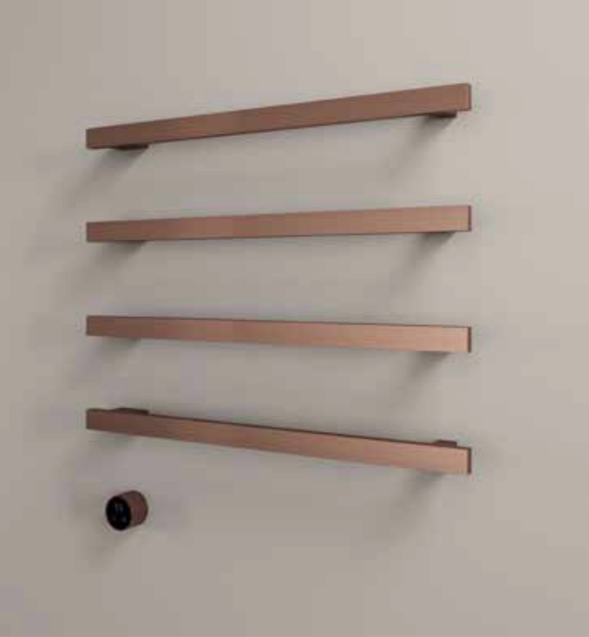 Hotbath RAS80-4BBP – set van 4 rails RAS80 SQUARE 80 cm met separate schakelaar excl inbouw element – Geborsteld messing PVD