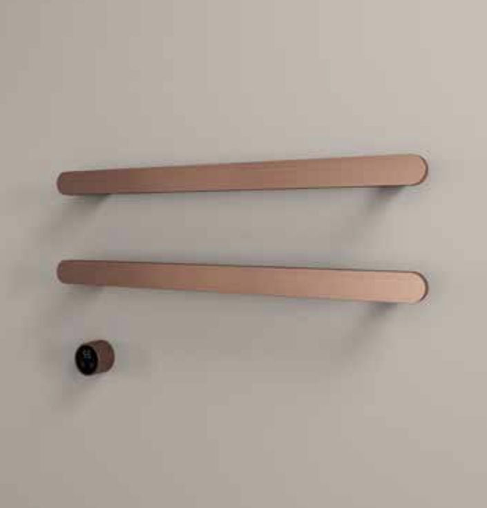 Hotbath RASS80-2TB – set van 2 rails RASS80 SOFT SQUARE 80 cm met separate schakelaar excl inbouw element – Tuscan bronze