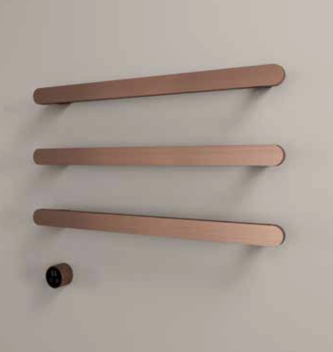 Hotbath RASS80-3GN – set van 3 rails RASS80 SOFT SQUARE 80 cm met separate schakelaar excl inbouw element – Geborsteld nikkel