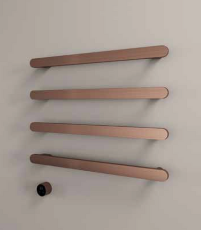 Hotbath RASS80-4GN – set van 4 rails RASS80 SOFT SQUARE 80 cm met separate schakelaar excl inbouw element – Geborsteld nikkel