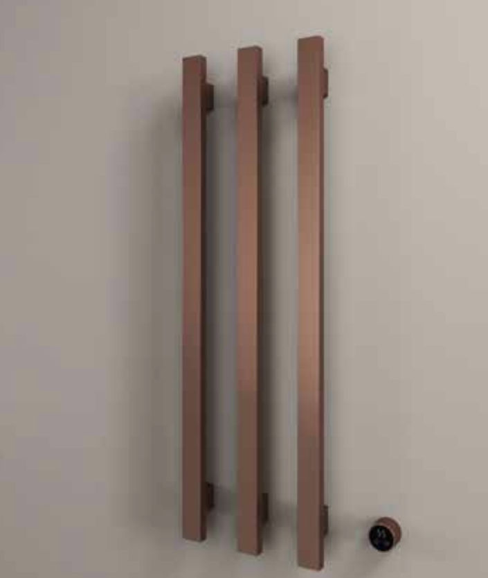 Hotbath RASV135-3GN – set van 3 rails  RASV135 SQUARE135 cm met separate schakelaar excl inbouw element – Geborsteld nikkel