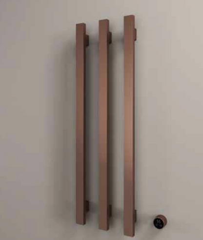 Hotbath RASV135-3TB – set van 3 rails  RASV135 SQUARE135 cm met separate schakelaar excl inbouw element – Tuscan bronze