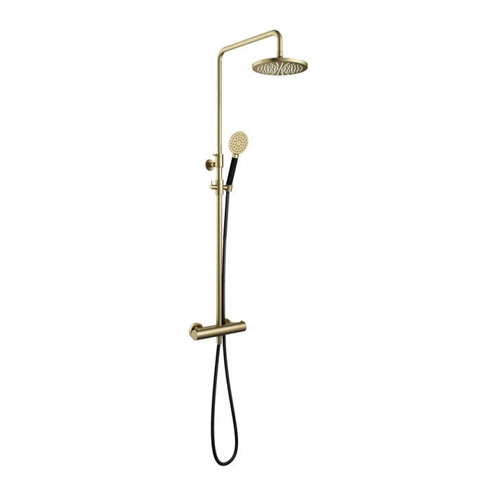 Hotbath SDS9BB14 – SDS9 BB ronde handdouche 25cm hoofddouche – Geborsteld messing