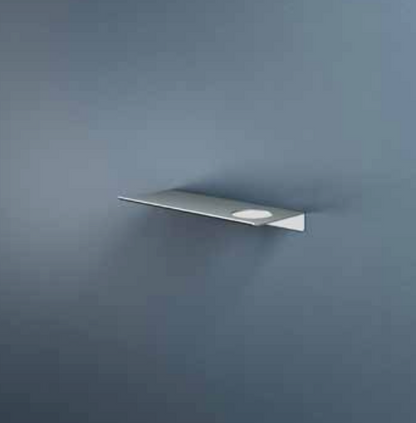 Hotbath SH030HWH – Planchet 30 cm inclusief bevestigings rails met 1 uitsparing voor een zeepdispenser of beker – Mat wit