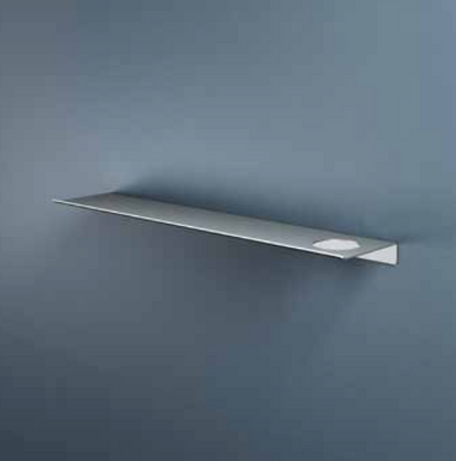 Hotbath SH060HBBP – Planchet 60 cm inclusief bevestigings rails met 1 uitsparing voor een zeepdispenser of beker – Geborsteld messing PVD