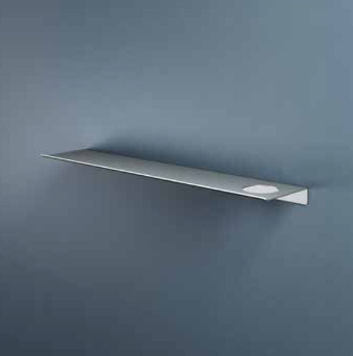 Hotbath SH060HMBP – Planchet 60 cm inclusief bevestigings rails met 1 uitsparing voor een zeepdispenser of beker – Geborsteld zwart PVD