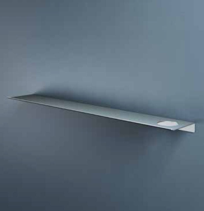 Hotbath SH080HBCP – Planchet 80 cm inclusief bevestigings rails met 1 uitsparing voor een zeepdispenser of beker – Geborsteld koper PVD