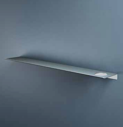 Hotbath SH080HBGP – Planchet 80 cm inclusief bevestigings rails met 1 uitsparing voor een zeepdispenser of beker – Geborsteld gunmetal PVD