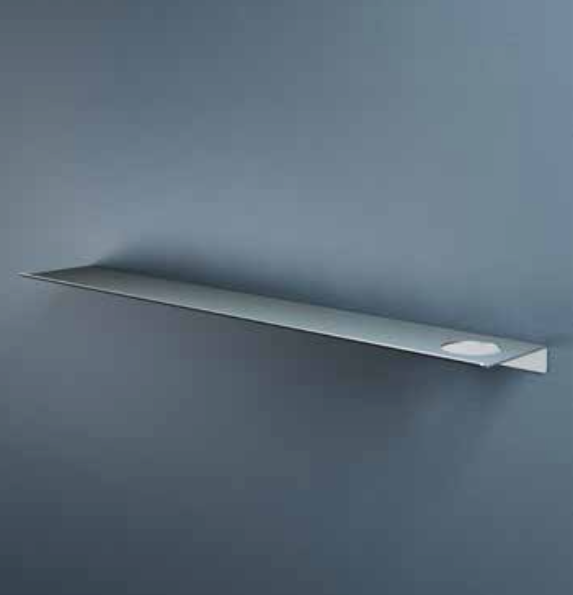 Hotbath SH080HIX – Planchet 80 cm inclusief bevestigings rails met 1 uitsparing voor een zeepdispenser of beker – RVS 316