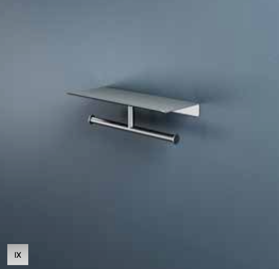 Hotbath SHA05MBP – Dubbele rolhouder voor Planchet serie – Geborsteld zwart PVD