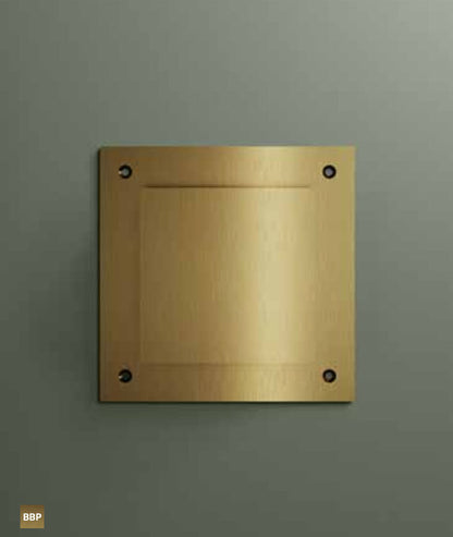 Hotbath VGVS015BBP – Ventilatie rooster vierkant met schroeven – Geborsteld messing PVD