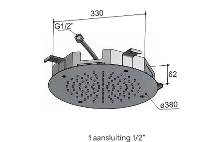 Hotbath M108 – technische illustratie; gekozen kleur wordt niet weergegeven
