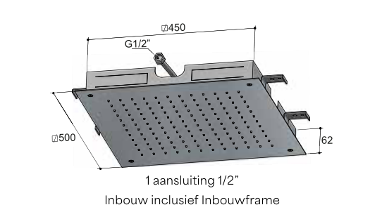 Hotbath M111 – technische illustratie; gekozen kleur wordt niet weergegeven