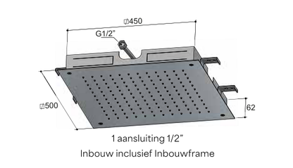 Hotbath M111 – technische illustratie; gekozen kleur wordt niet weergegeven