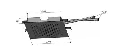 Hotbath M148 – technische illustratie; gekozen kleur wordt niet weergegeven