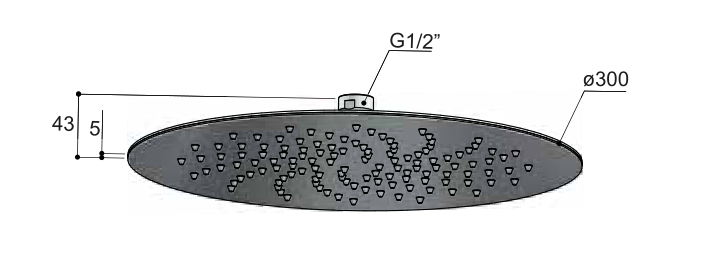Hotbath M199 – technische illustratie; gekozen kleur wordt niet weergegeven