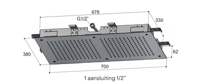 Hotbath M205 – technische illustratie; gekozen kleur wordt niet weergegeven
