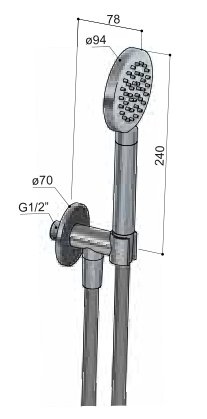 Hotbath M446 – technische illustratie; gekozen kleur wordt niet weergegeven