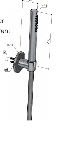 Hotbath M447 – technische illustratie; gekozen kleur wordt niet weergegeven