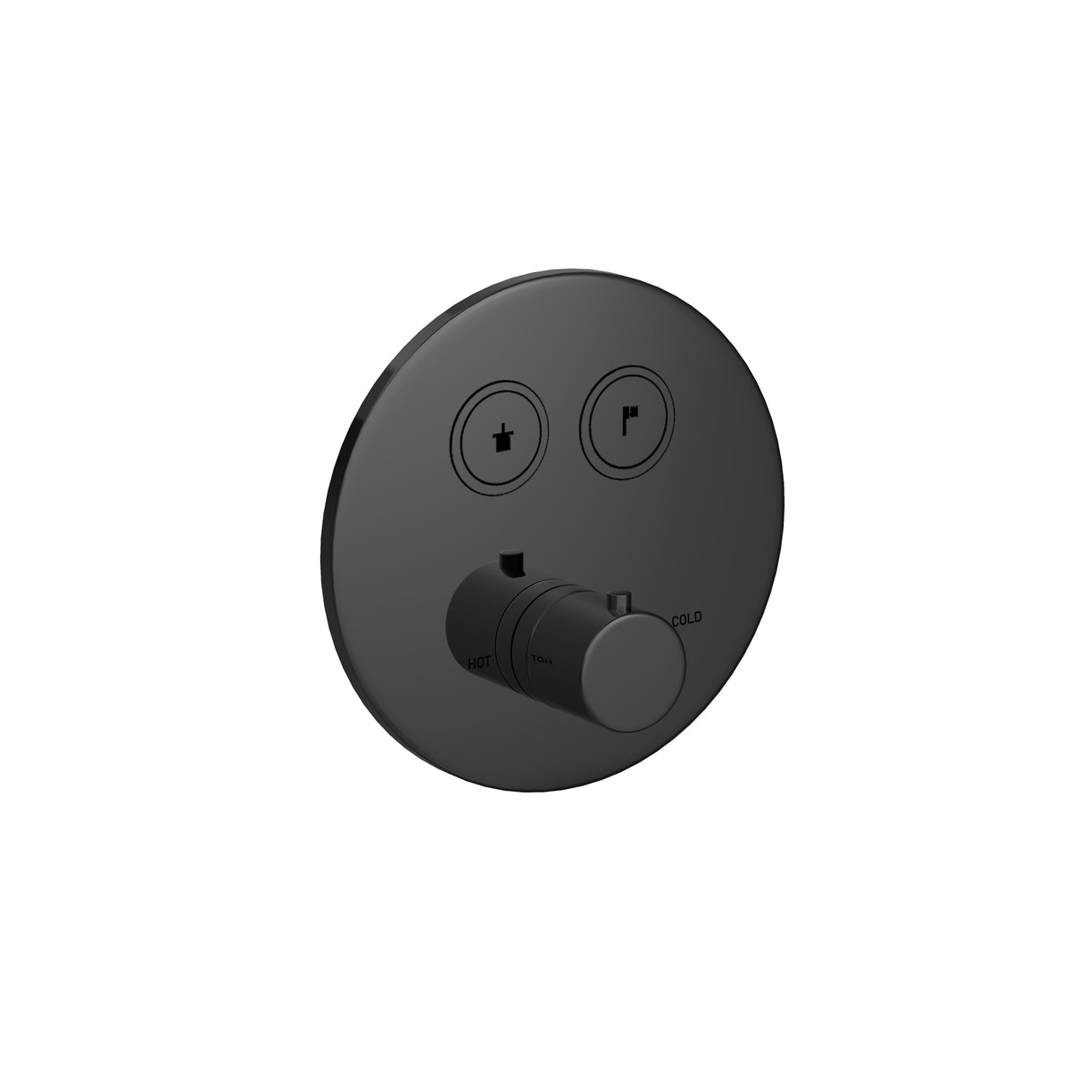 Hotbath PB009EXTPBP afbouwset, gepolijst zwart PVD