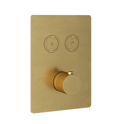 Hotbath PB009QEXTBBP – geborsteld messing PVD