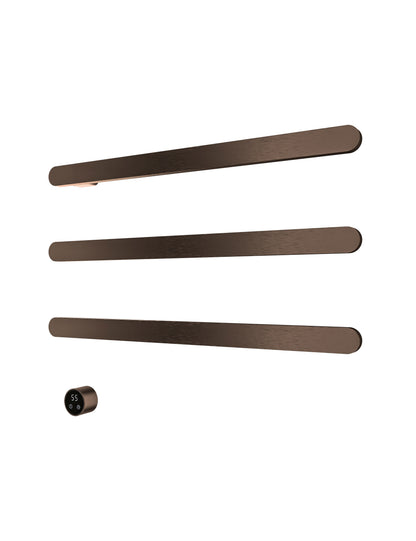 Hotbath RASS80-3TB – Soft Square handdoekwarmerset 80 cm – 3 stangen – Tuscan bronze