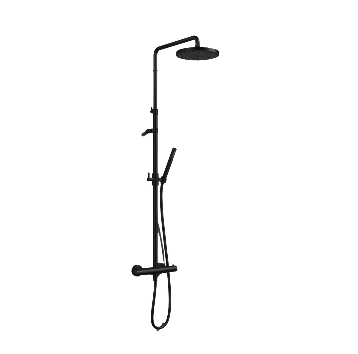Hotbath Ace SDS11 thermostatische regendoucheset – Geborsteld zwart PVD