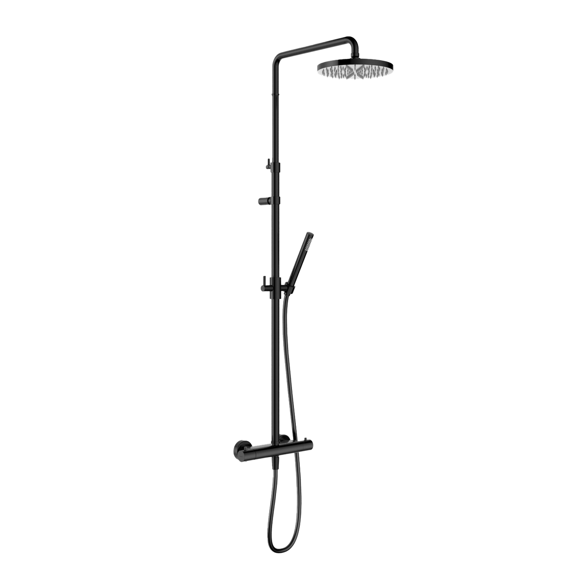 Hotbath Ace SDS11 thermostatische regendoucheset – Gepolijst zwart PVD