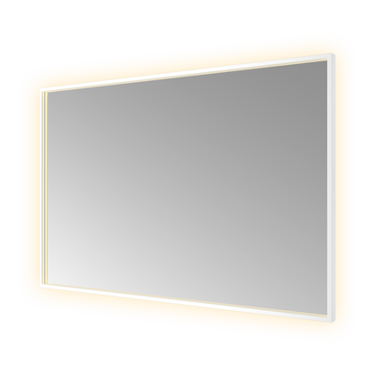 Hotbath &More SQU128 Square spiegel 120 × 80 cm met LED – Mat wit 